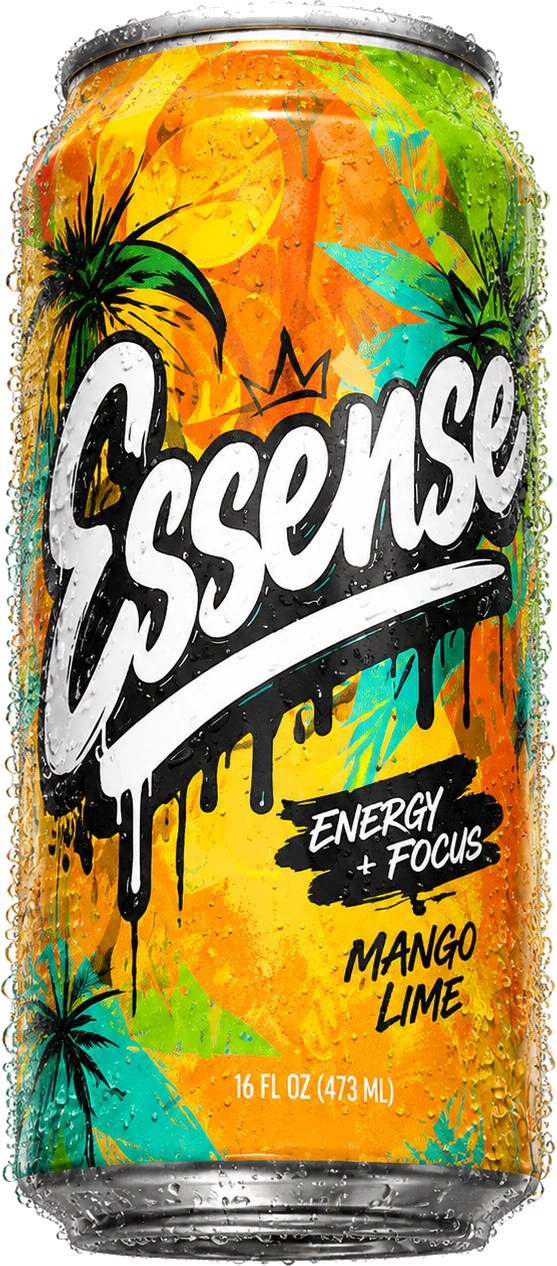 Essense energy drink Mango Lime can